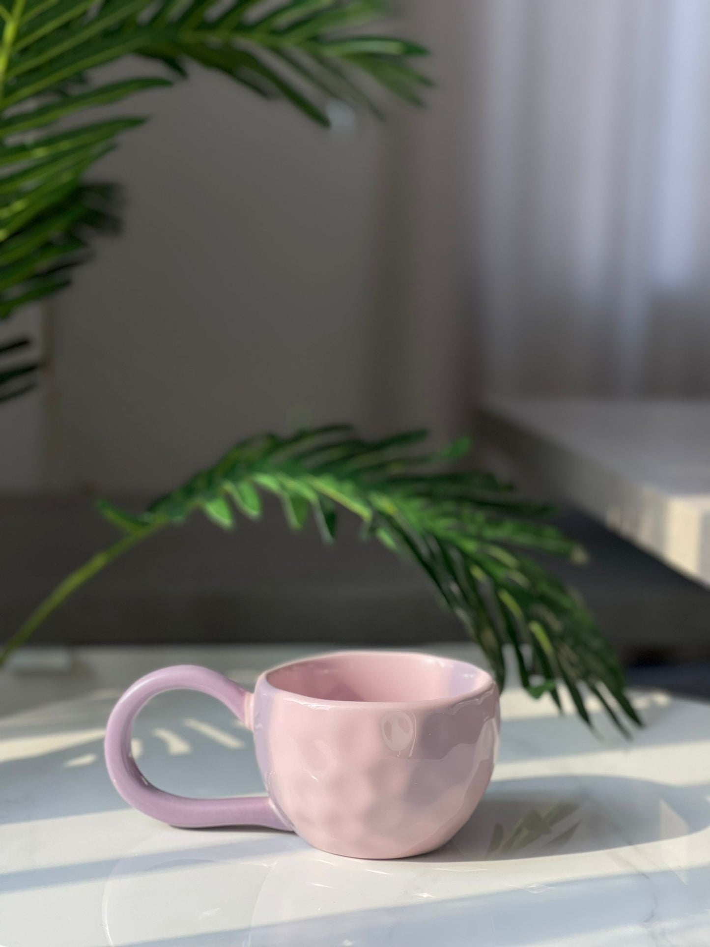 Hello Kitty Purple Ceramic Large Handle Mug