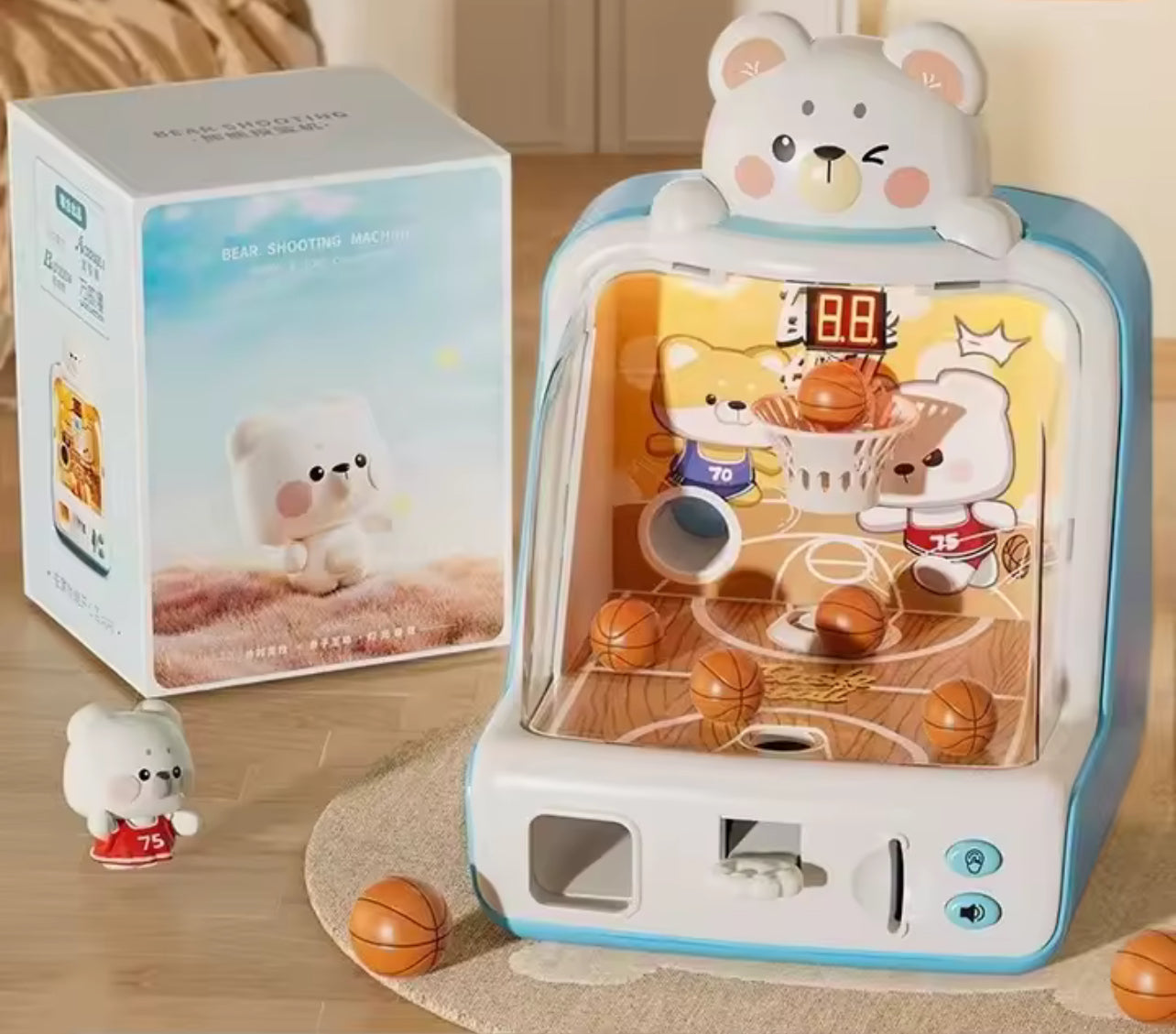 Mini Desktop Basketball Game – Cute Bear Edition