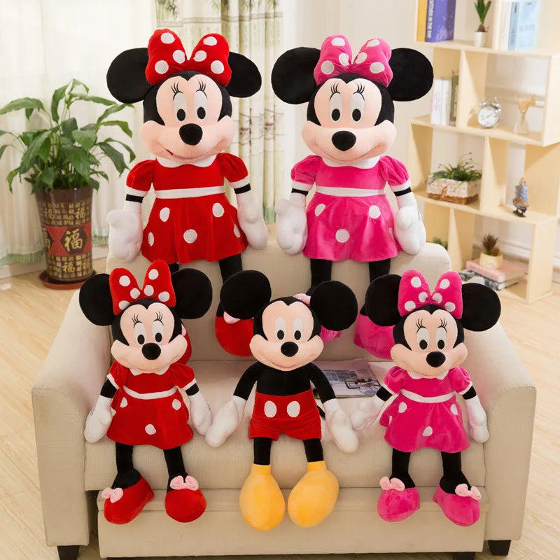 30-100cm Aoger Disney Couples Mickey Mouse Minnie Kawaii Plush Toys Children Gifts Plush Toys Doll Birthday Girlfriend Girl Gift