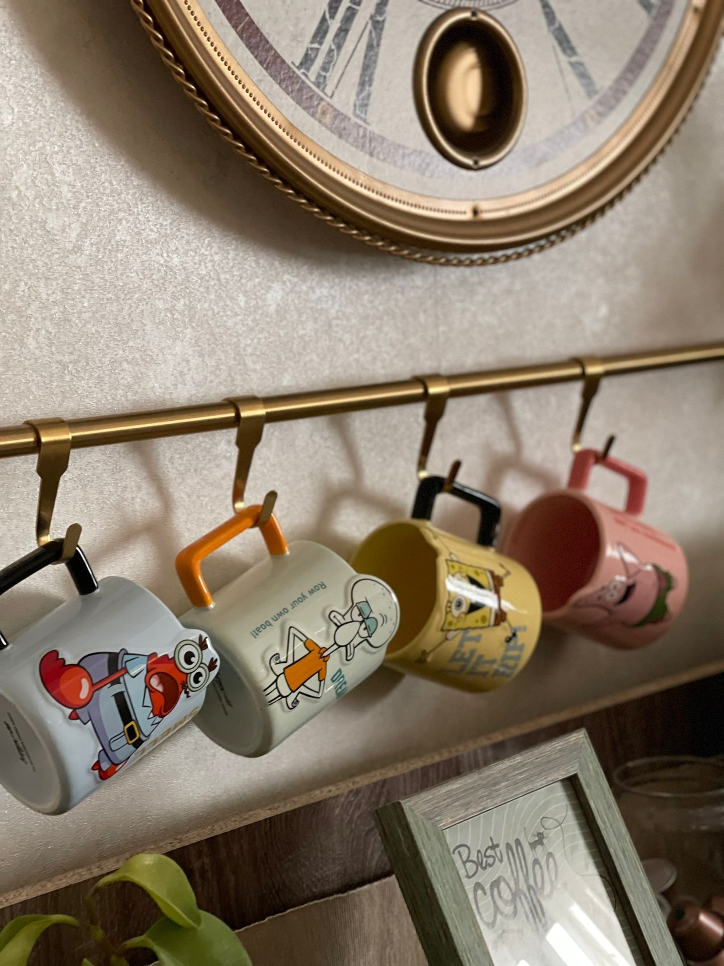 Spongebob Mr.Krabs Character Blue Shaped Ceramic Mug