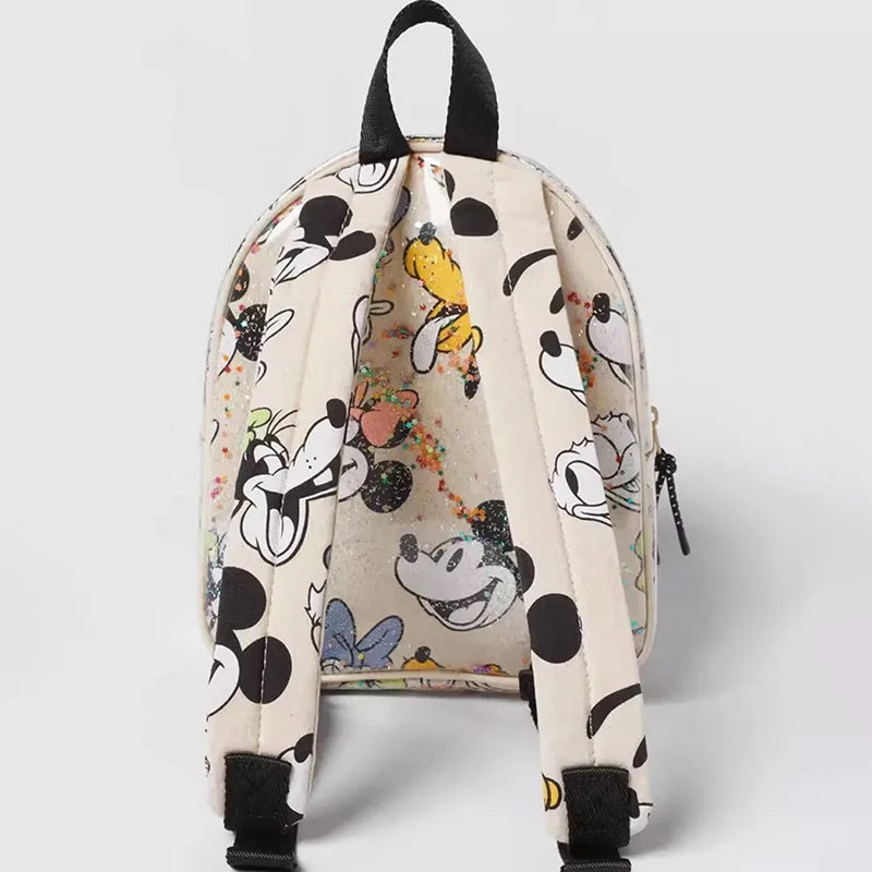 Waterproof Sequin Backpack Mickey Mouse Print Girl Travel Storage Fashion Cartoon Cute Girl Baby Mini Backpack