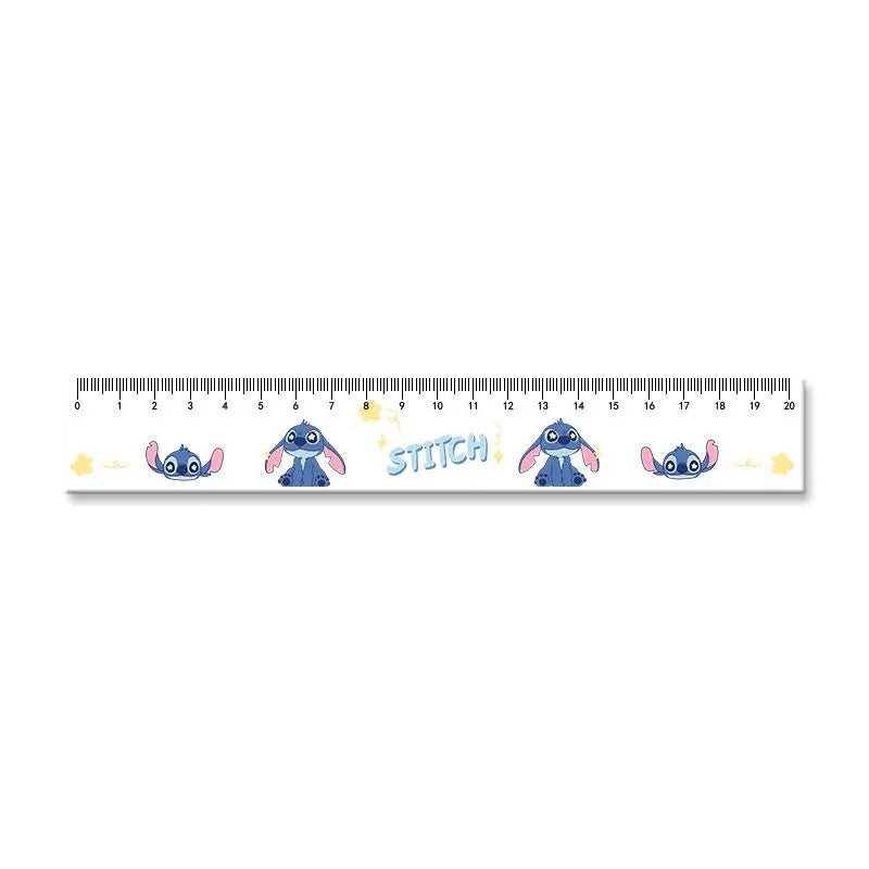 Disney Stitch Cartoon Straight Ruler Cute Transparent Rulers Student Stationery Measuring Drawing Tools Office School Supplies