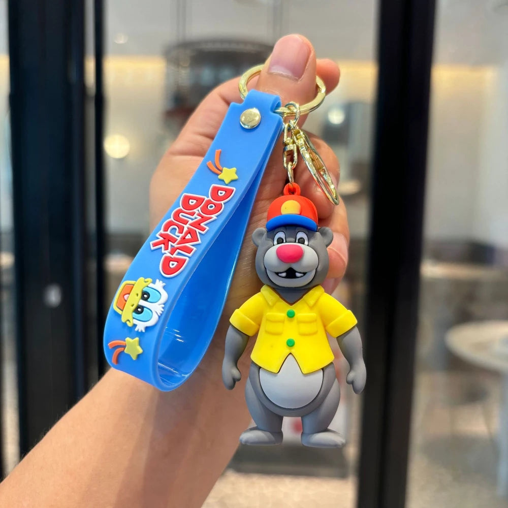 Classic cartoon Disney Donald Duck Mickey key chain cute creative doll car key chain ornament toy birthday gift for kids