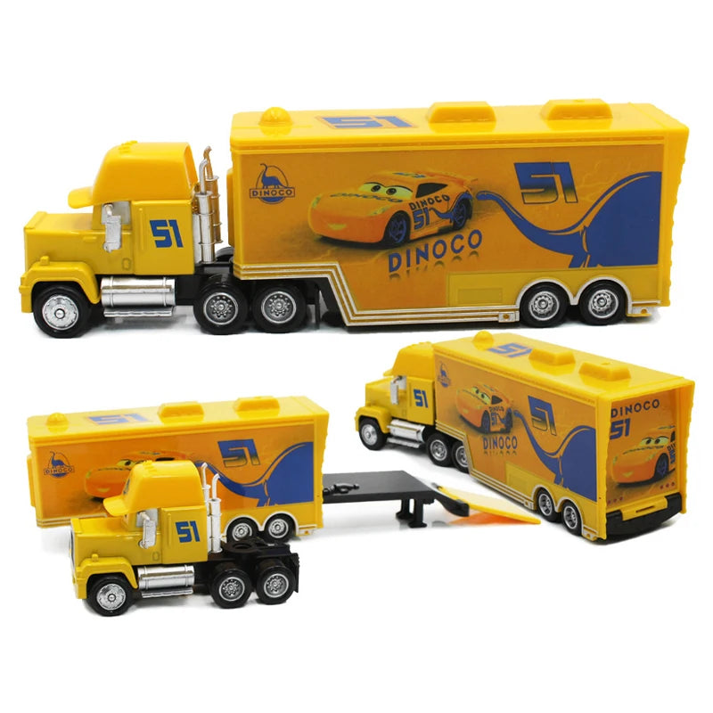 Disney Pixar Cars Toys Truck Lightning Mcqueen Jackson Diecast Vehicle The King Mike Uncle 1:43 Trucks Trailer Model Toy Gifts