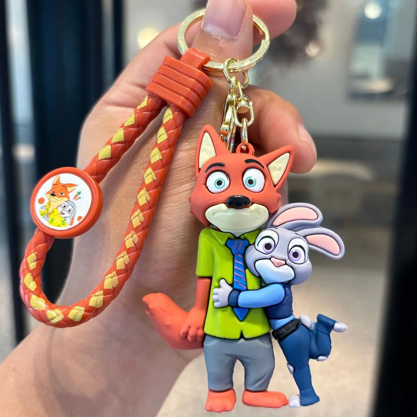 Anime Disney Keychain New Mickey Mouse Minnie Lilo & Stitch Doll Keyring Ornament Key Chain Car Pendant Kid Toys Gifts Wholesale
