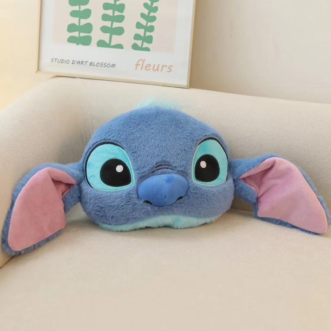 Disney Stitch Headrest Back Cushion Seat Belt Cover Car Decor Stuffed Cartoon Throw Pillow Sofa Bed Back Cushion Xmas Gifts