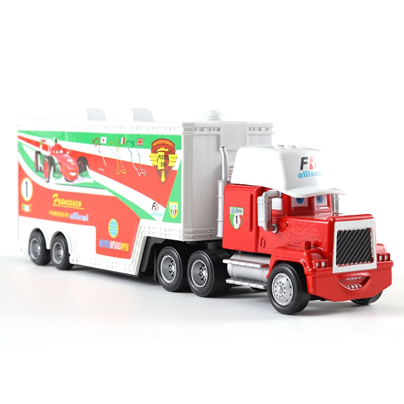 Disney Pixar Cars Toys Truck Lightning Mcqueen Jackson Diecast Vehicle The King Mike Uncle 1:43 Trucks Trailer Model Toy Gifts
