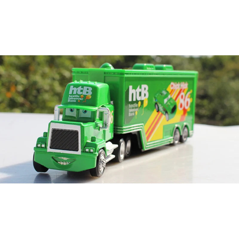 Disney Pixar Cars Toys Truck Lightning Mcqueen Jackson Diecast Vehicle The King Mike Uncle 1:43 Trucks Trailer Model Toy Gifts