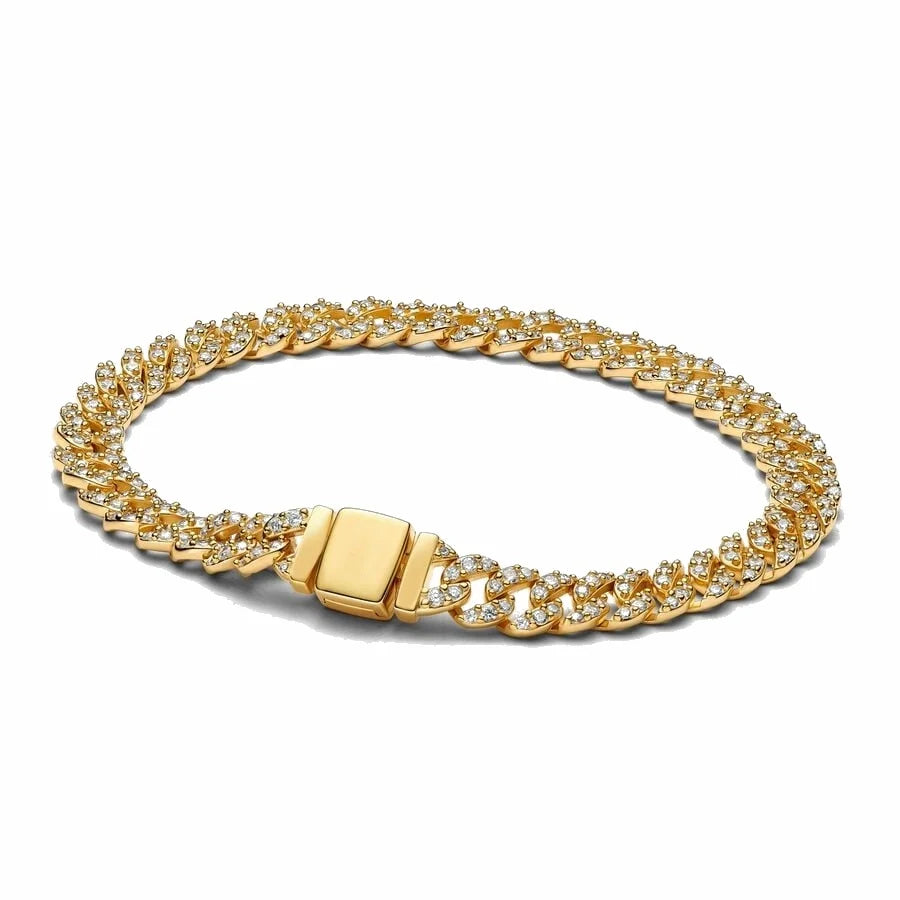 Disney Princess Glitter Eternal Chain Bracelet, Lady's Birthday Gift, Ancient Gold Chain, 2024, New