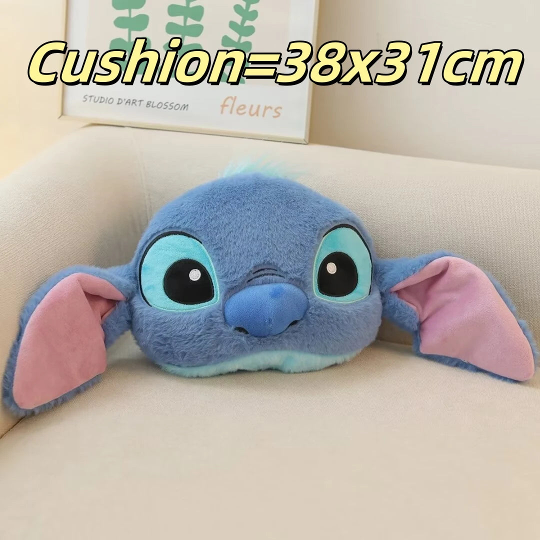 Disney Stitch Headrest Back Cushion Seat Belt Cover Car Decor Stuffed Cartoon Throw Pillow Sofa Bed Back Cushion Xmas Gifts