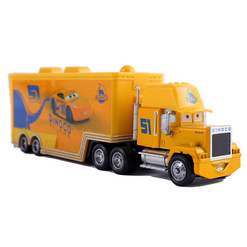 Disney Pixar Cars Toys Truck Lightning Mcqueen Jackson Diecast Vehicle The King Mike Uncle 1:43 Trucks Trailer Model Toy Gifts