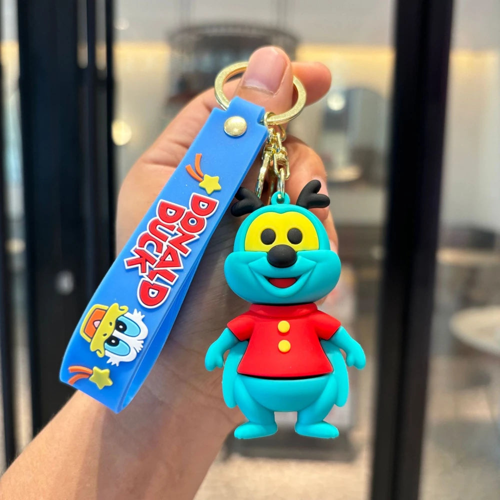 Classic cartoon Disney Donald Duck Mickey key chain cute creative doll car key chain ornament toy birthday gift for kids