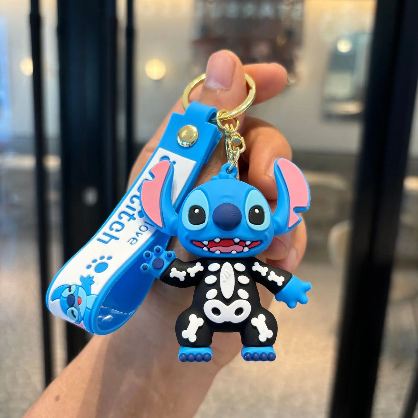 Anime Disney Keychain New Mickey Mouse Minnie Lilo & Stitch Doll Keyring Ornament Key Chain Car Pendant Kid Toys Gifts Wholesale