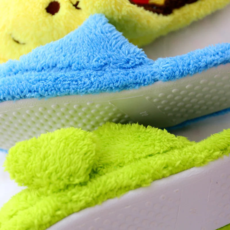 Disney Cartoon Plush Slippers Xmas Autumn And Winter Creative Alien Stitch Winnie The Pooh Soft Home Slippers 35-38 Yards Unisex