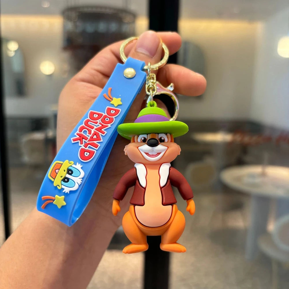 Classic cartoon Disney Donald Duck Mickey key chain cute creative doll car key chain ornament toy birthday gift for kids