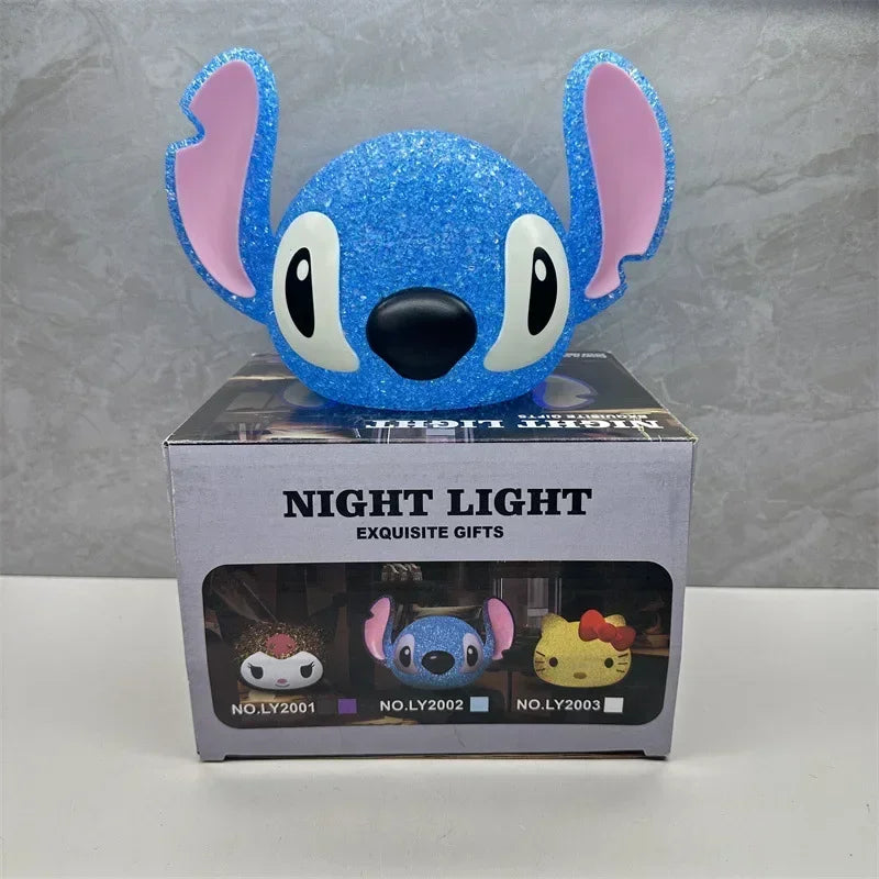 Lilo and Stitch Particle Projection Night Light Cartoon Disney Stitch 3D Doll Reading Lamp USB Creative Desk Lamp Kids Gifts