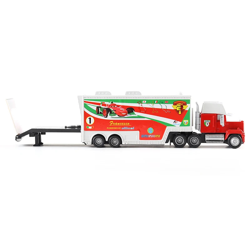 Disney Pixar Cars Toys Truck Lightning Mcqueen Jackson Diecast Vehicle The King Mike Uncle 1:43 Trucks Trailer Model Toy Gifts