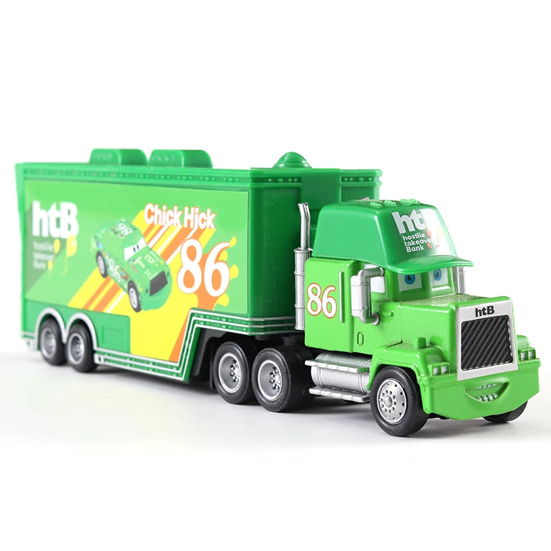 Disney Pixar Cars Toys Truck Lightning Mcqueen Jackson Diecast Vehicle The King Mike Uncle 1:43 Trucks Trailer Model Toy Gifts