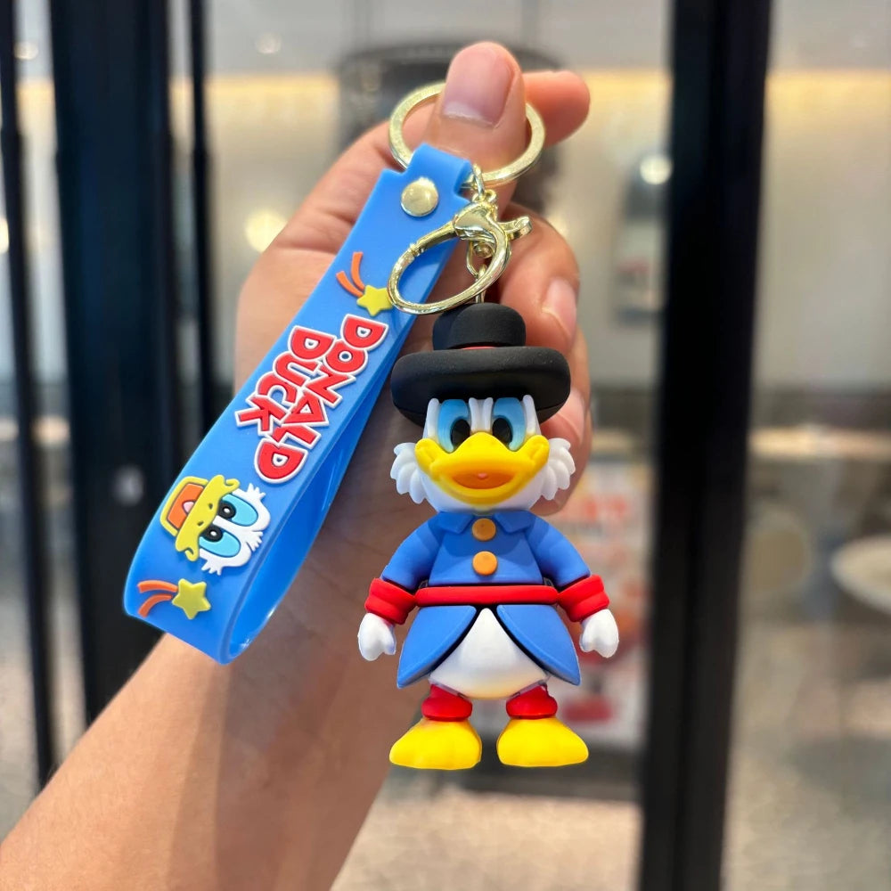 Classic cartoon Disney Donald Duck Mickey key chain cute creative doll car key chain ornament toy birthday gift for kids