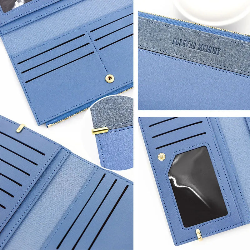 Cute Disney Stitch Long Wallet - Portable with Multiple Card Slots, Perfect Anime-Inspired PU Wallet for Women's Daily Use