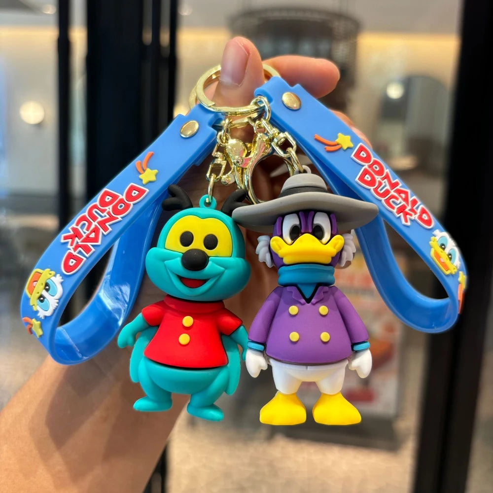 Classic cartoon Disney Donald Duck Mickey key chain cute creative doll car key chain ornament toy birthday gift for kids