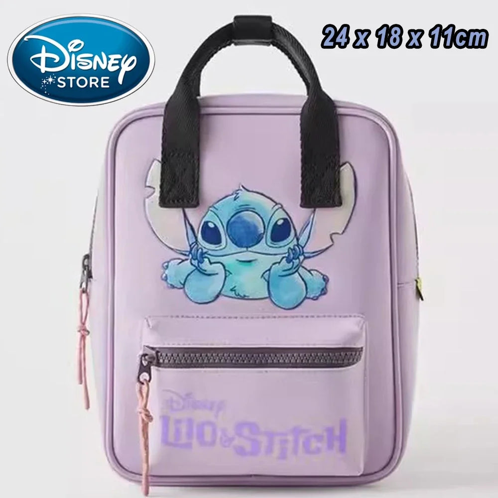 New Disney Plush Backpack Ins Japanese Blue Stitch Funny Cartoon Large-Capacity Student Backpack Kindergarten Bag Child Gift