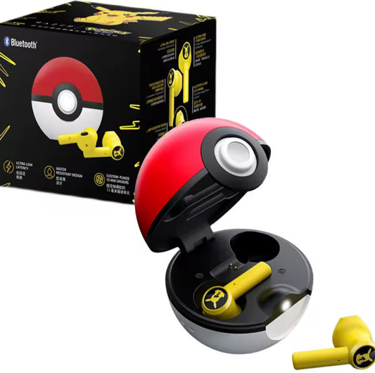 Pikachu Wireless Bluetooth Earbuds with Pokéball Charging Case – Limited Edition