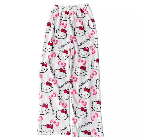 Hello Kitty Cozy Pajama Pants – Soft Cartoon Sleepwear for Girls