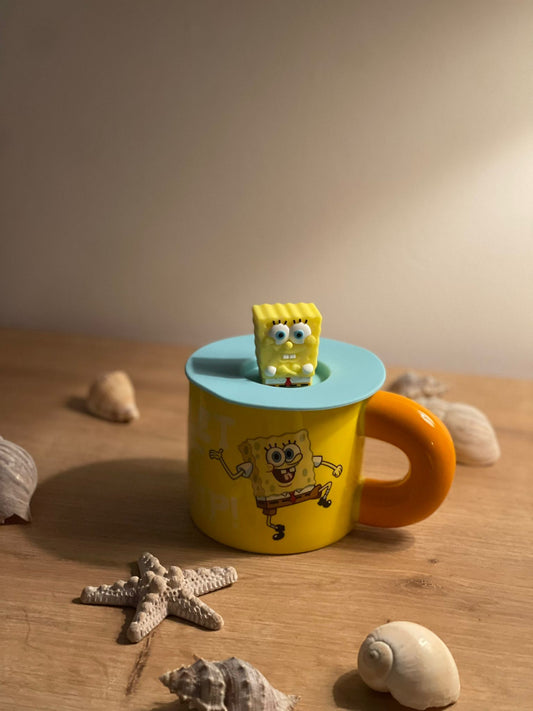 Spongebob Yellow 3D Lid Ceramic Mug