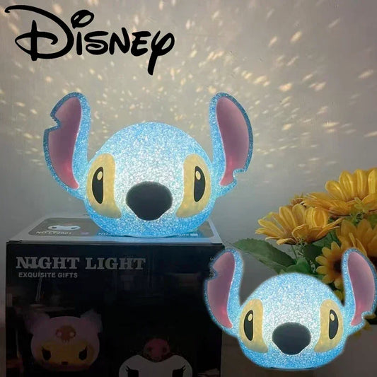 Lilo and Stitch Particle Projection Night Light Cartoon Disney Stitch 3D Doll Reading Lamp USB Creative Desk Lamp Kids Gifts