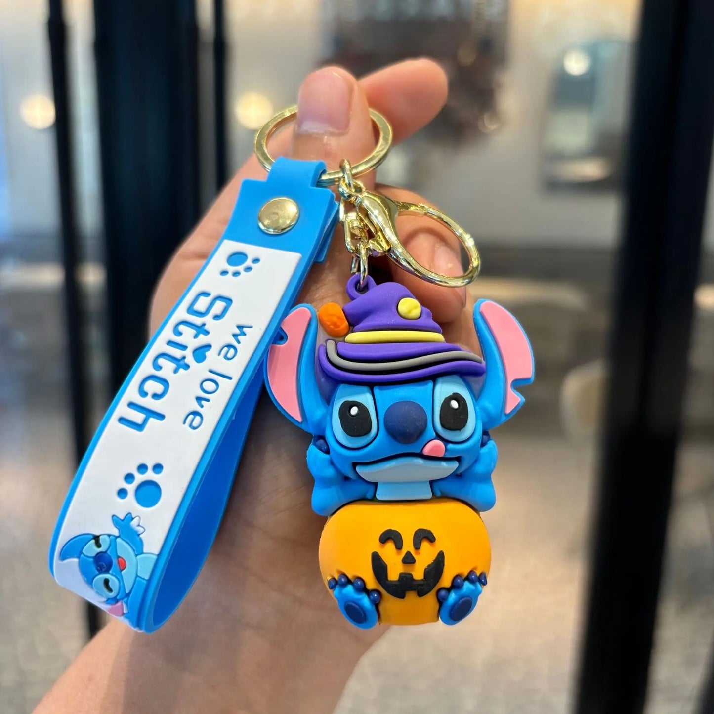 Anime Disney Keychain New Mickey Mouse Minnie Lilo & Stitch Doll Keyring Ornament Key Chain Car Pendant Kid Toys Gifts Wholesale