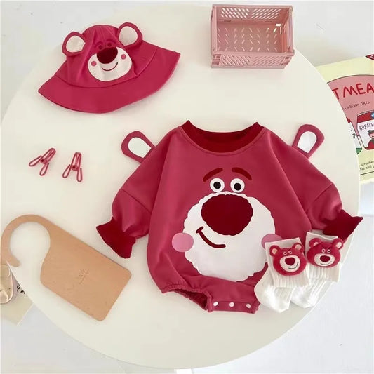 Bear Cute Baby Boy Girl Triangle Climbing Clothes Spring Autumn Newborn Jumpsuit Toddler Costume Cotton Disney Babies Bodysuits