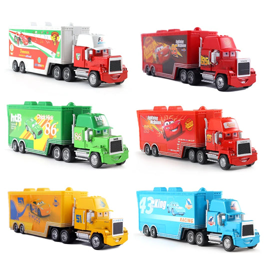Disney Pixar Cars Toys Truck Lightning Mcqueen Jackson Diecast Vehicle The King Mike Uncle 1:43 Trucks Trailer Model Toy Gifts