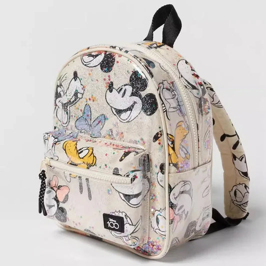 Waterproof Sequin Backpack Mickey Mouse Print Girl Travel Storage Fashion Cartoon Cute Girl Baby Mini Backpack